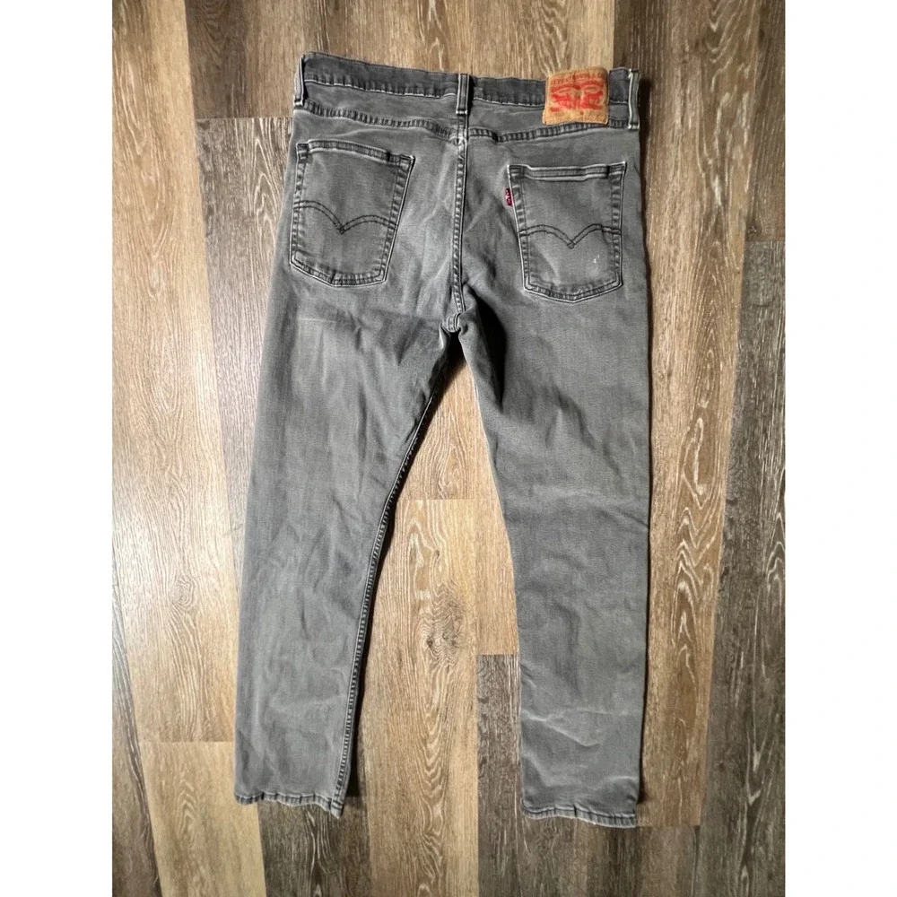Levi's 511 Slim Fit Jeans Mens 34x32 Gray Faded Stretch Denim Pants‎